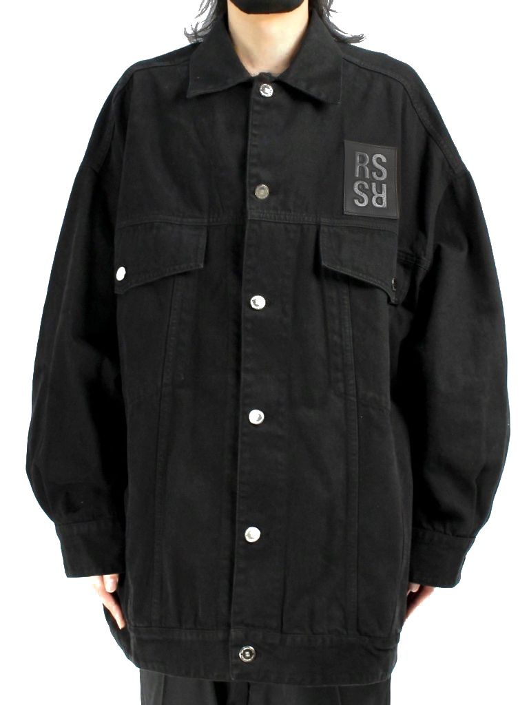 【22SS】オーバーサイズ バックプリント デニムジャケット / Oversized Solemn-X denim jacket / ブラック -  XS - ブラック