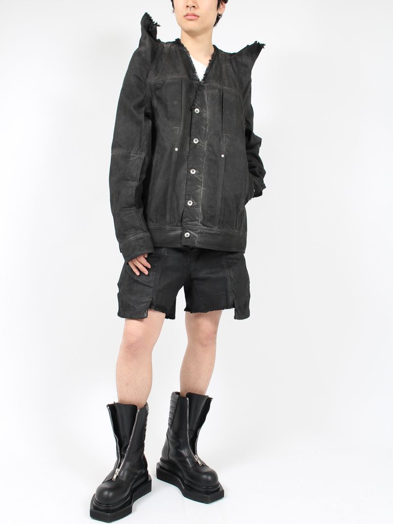 RICK OWENS - 【23FW】フロントジップ モト サイクロプス ブーツ /MOTO 