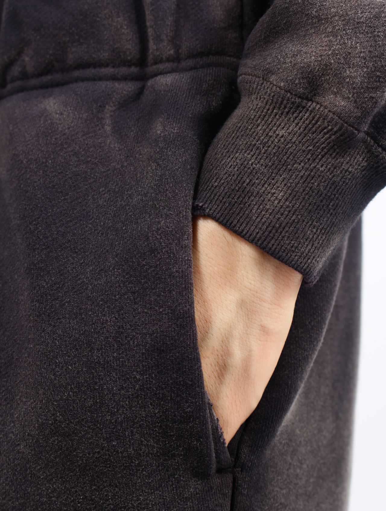 【25SS】"ファイア" ディストレスト スウェットパンツ / “FIRE” DISTRESSED SWEAT PANTS / ブラック