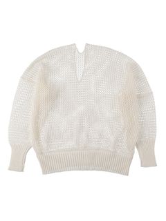 sulvam - 【23SS】メッシュ アシンメトリー ニット / MESH ASYMMETRY 