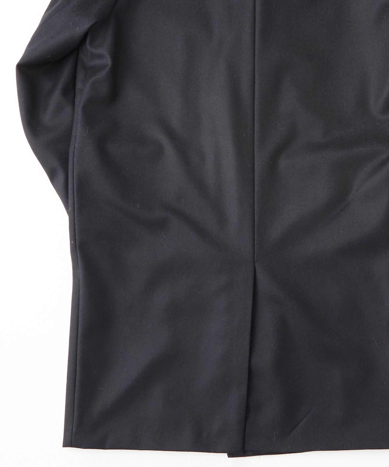 ワイドシルエット ダブルチェスターコート W COAT "w.c" / ブラック