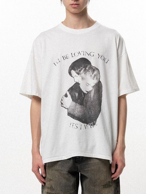 【26SS】”ラヴィング” Tシャツ 半袖 カットソー / ”LOVING" TEE T/C / ホワイト