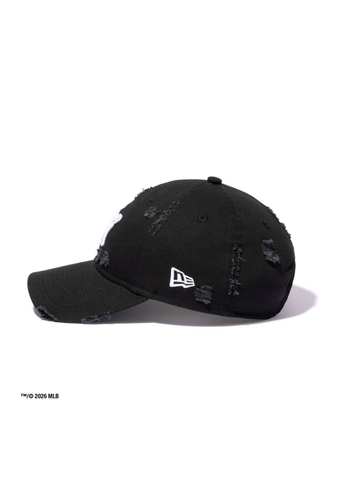 【26SS】ニューエラ コラボ ダメージ ヤンキース キャップ / × NEWERA YANKEES CAP / ダメージブラック