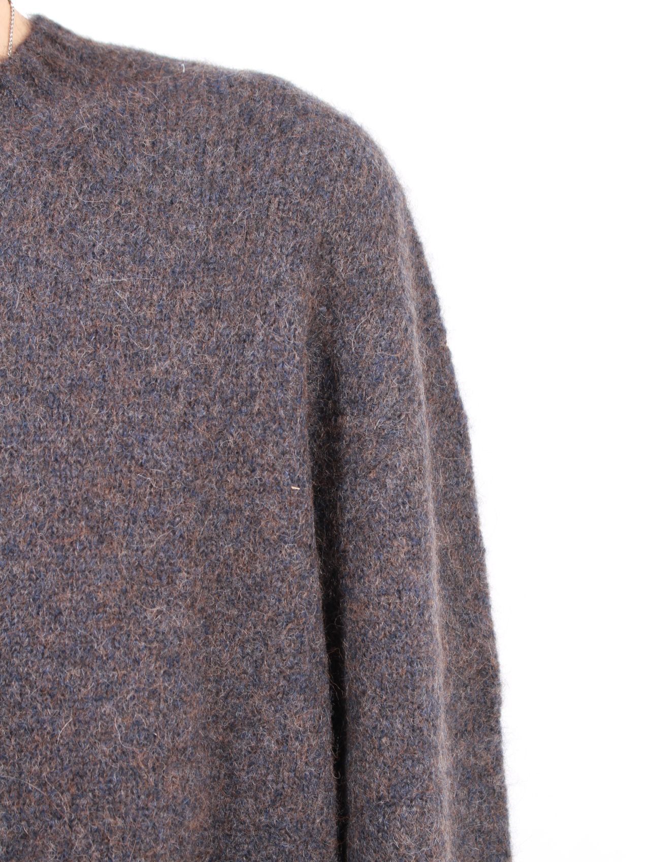 【25AW】ボックス シルエット ニット プルオーバー  / BOX SWEATER / BLUE BROWN(ブルーブラウン)