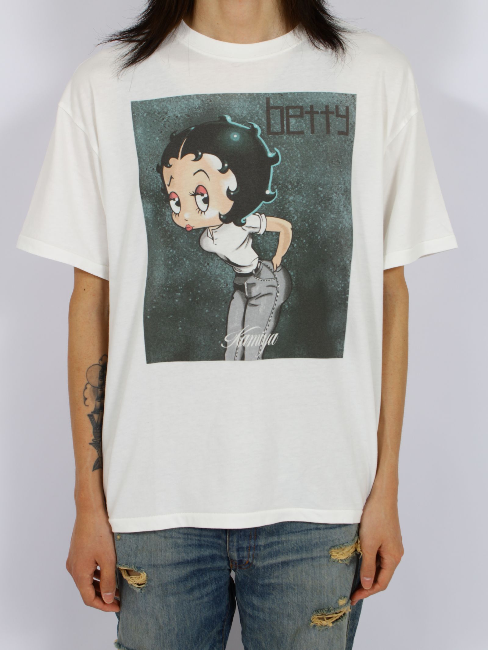 【26AW】 ベティ ブープ 半袖 Tシャツ / BETTY BOOP TEE  T/C / ホワイト