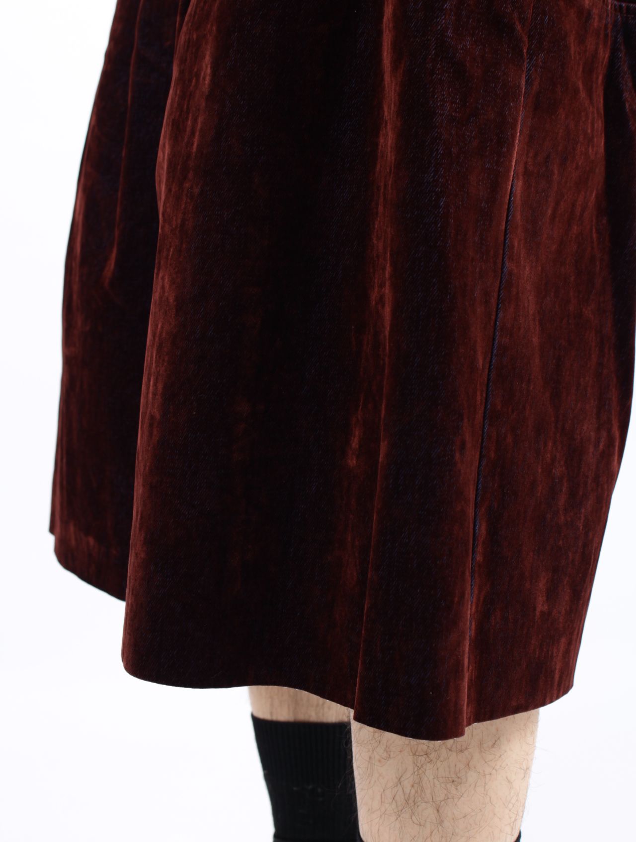 【26SS】 カバード デニム ショート トラウザー / COVERD DENIM SHORT TROUSERS / ブラウン