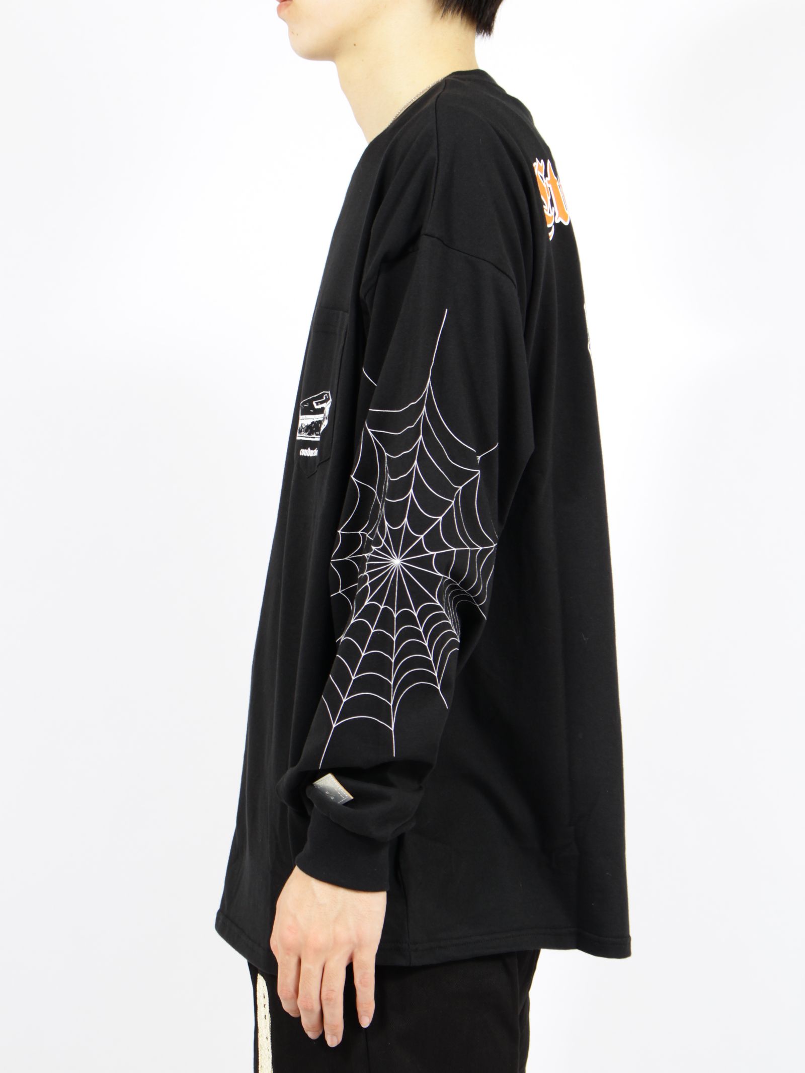 【26SS】スパイダー ウェブ ロングスリーブ Tシャツ / SPYDER WEB LONG SLEEVE T-SHIRT / ブラック