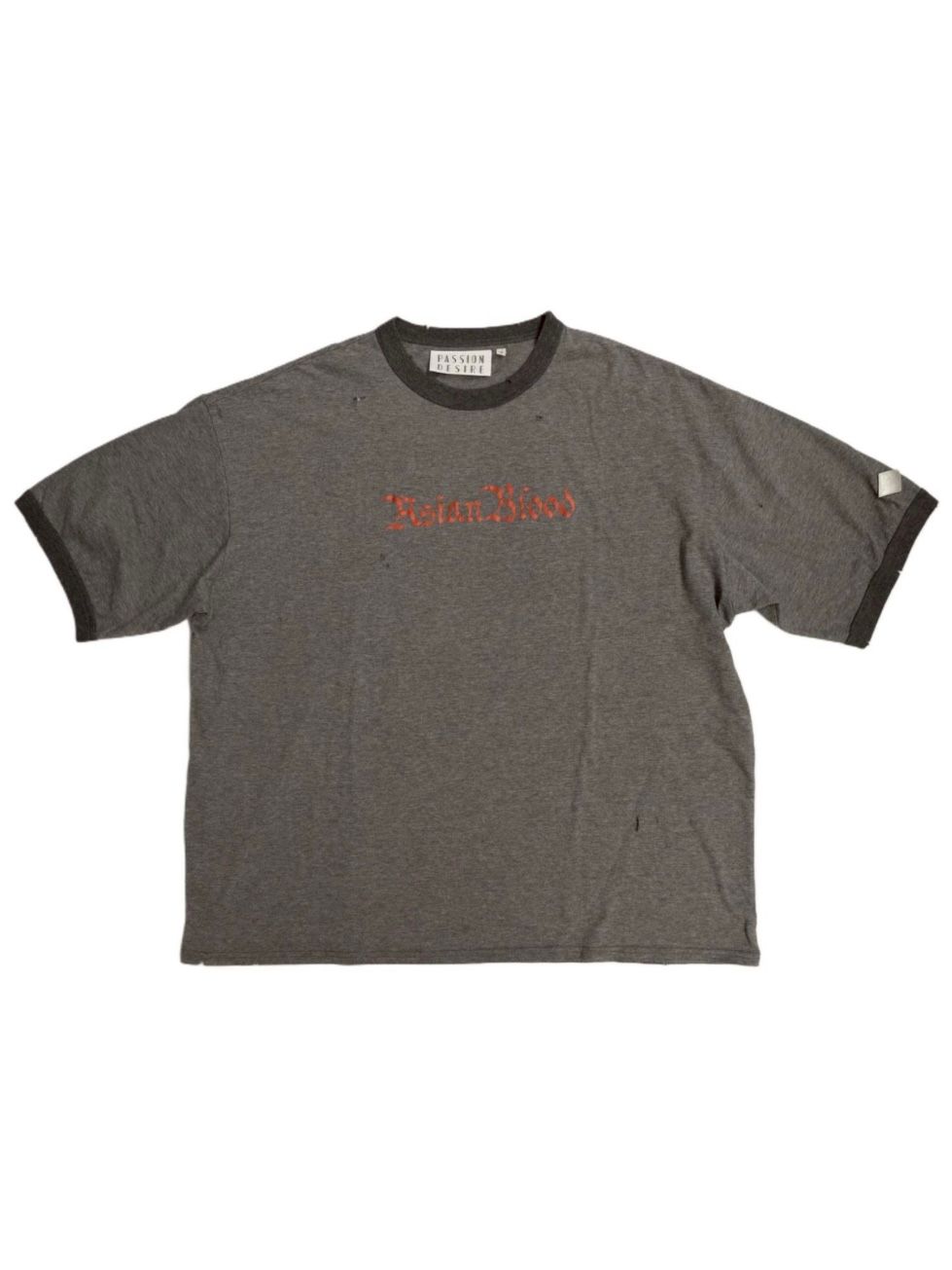 【26SS】ディストレスド トリム Tシャツ 'ASIANBLOOD / DISTRESSED TRIM T SHIRT 'ASIANBLOOD / ブラック