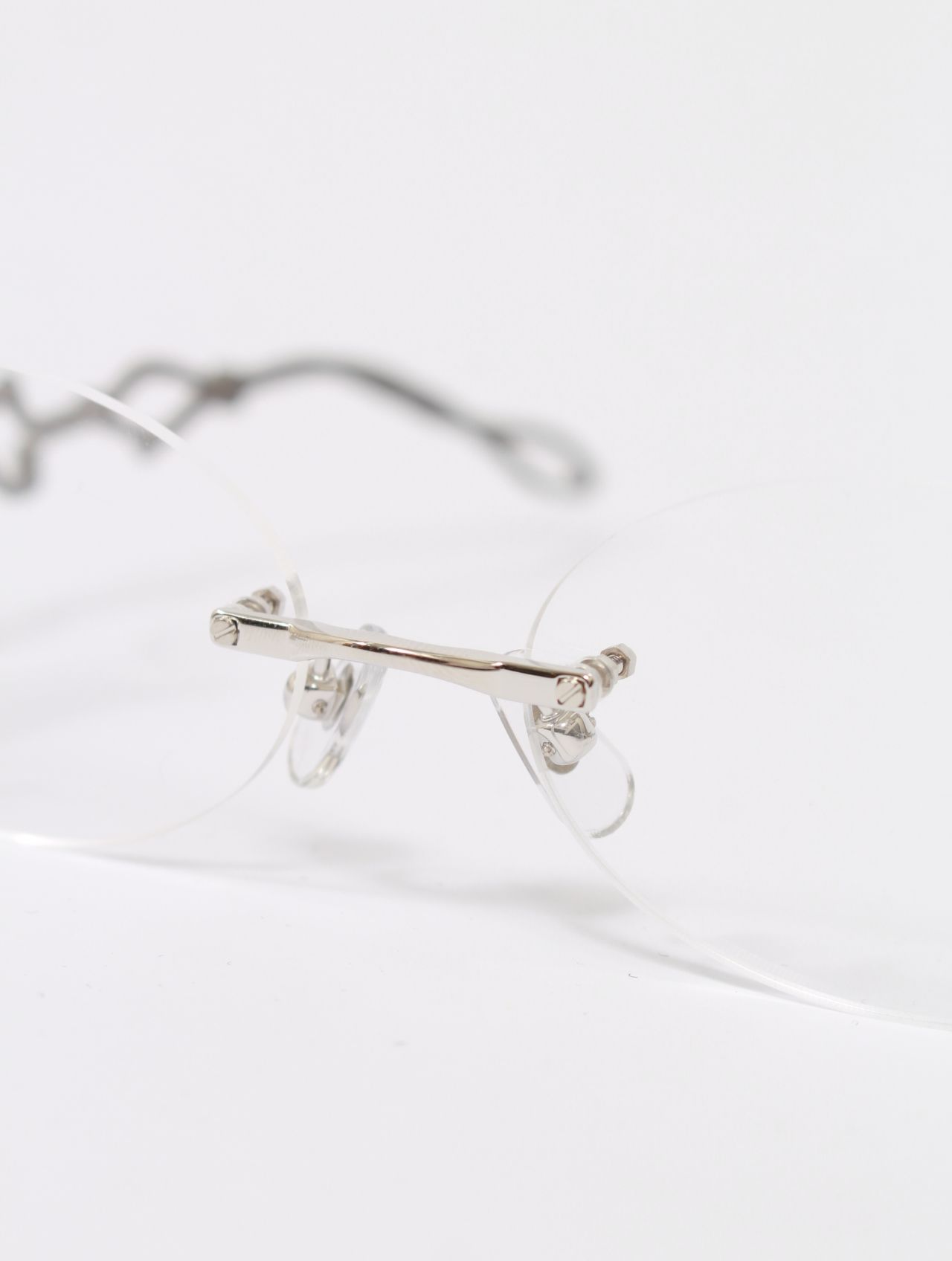 【25AW】世界100本限定生産 NRVSS コラボレーション アイウェア01 リムレス メガネ 眼鏡 ブロリー / xNRVSS EYEWEAR01 'BROLY / シルバー