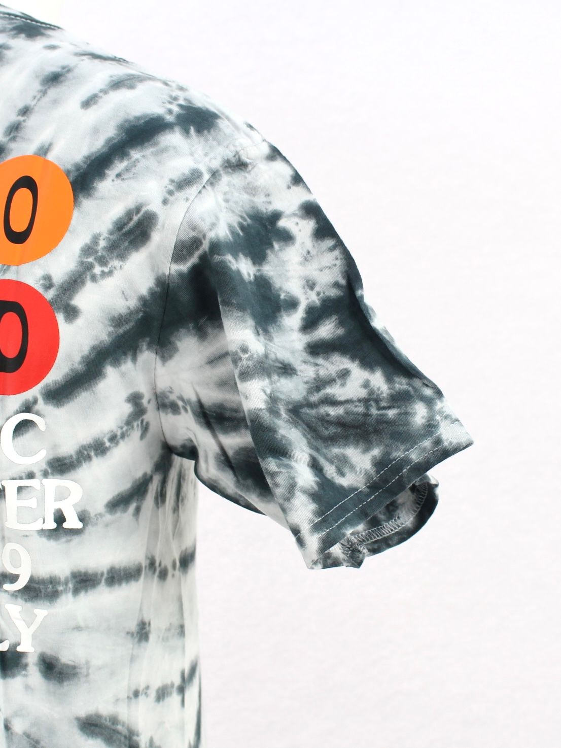 フレイムバス タイダイTシャツ / ASTROWORLD  Tour Flame bus Tie Dye Tee / ブラック × マルチカラー