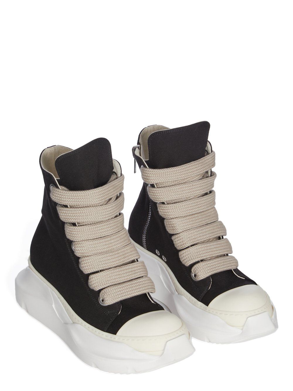 【25AW】ジャンボレース アブストラクト ハイカット スニーカー / JUMBOLACE ABSTRACT SNEAKS / ブラック × ホワイト