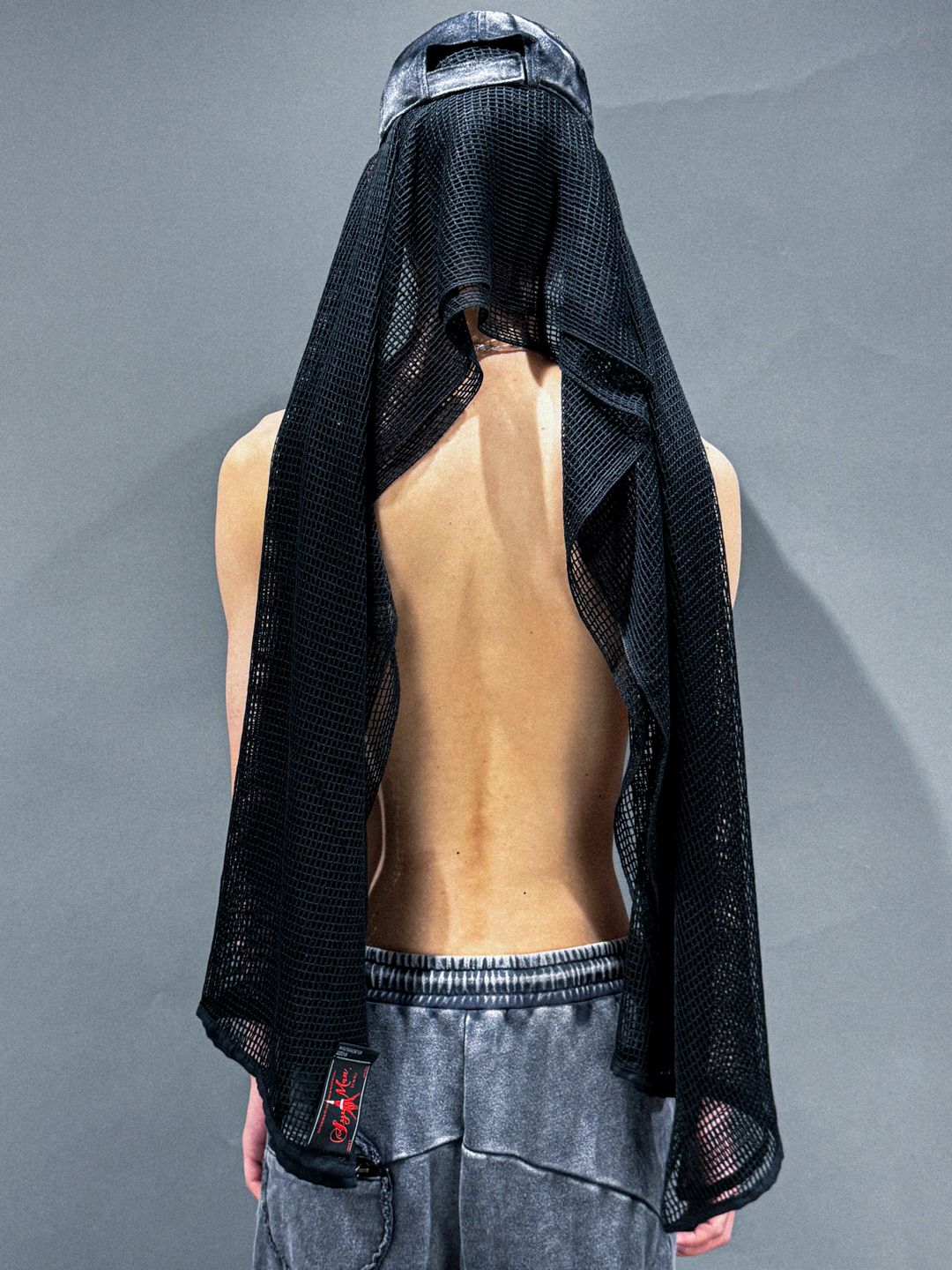 【25AW】アーミー メッシュ ロングストール / ARMY MESH STOLE / ブラック