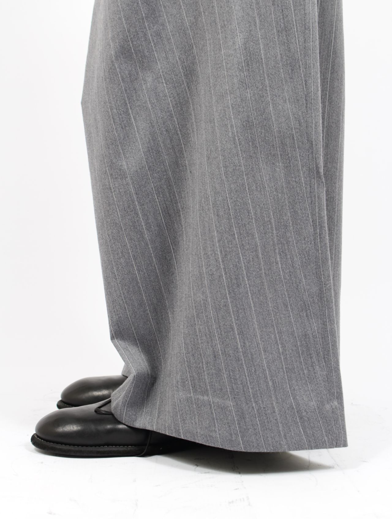 【26SS】ストライプ ラップ パンツ / WRAP PANTS / グレー