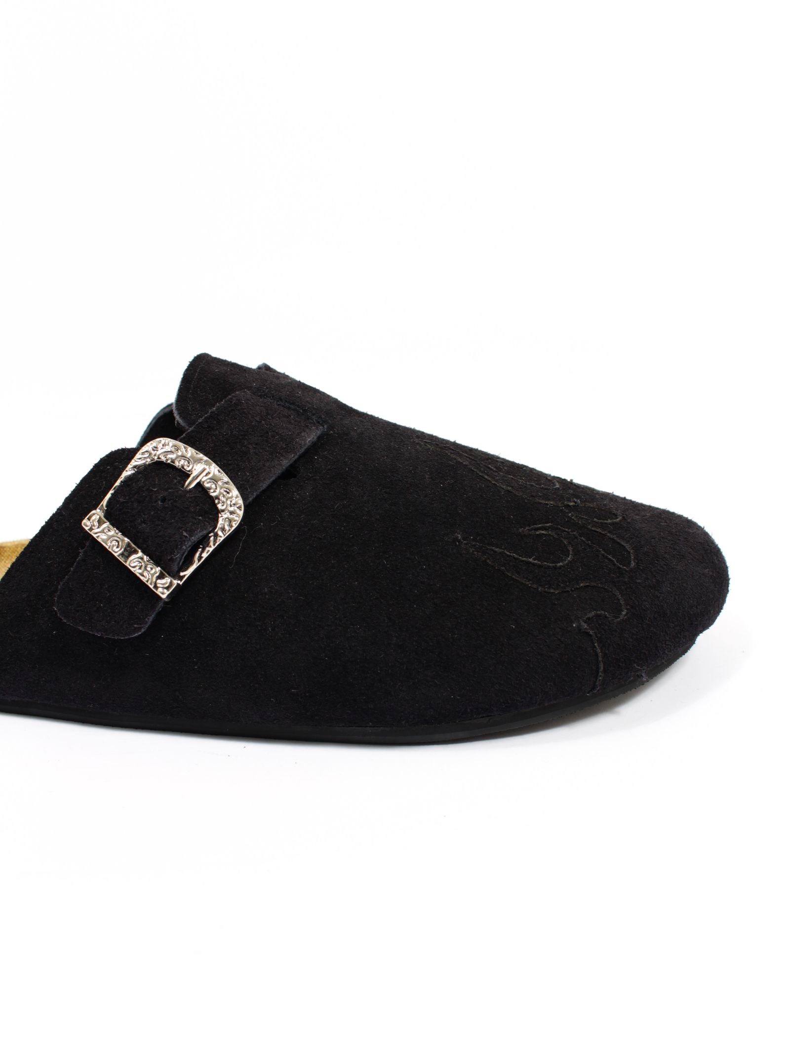 【26SS】フレイム パターン サボ サンダル / FLAME PATTERN SABO SANDALS / ブラック