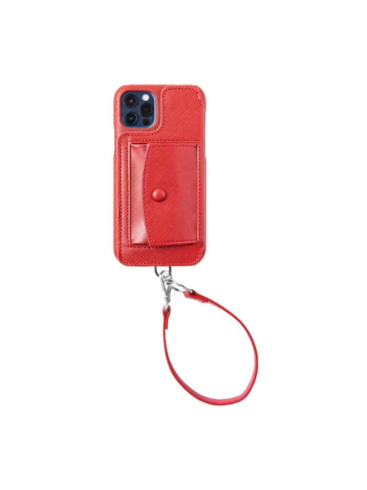 スマートフォン用 ハンド ストラップ / HAND STRAP SAFFIANO / レッド