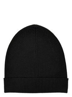 【25SS】 リブ ビーニー ニット帽 / RIBBED BEANIE / ブラック