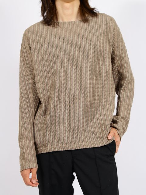 【26SS】ウェーブ ロングスリーブ Tシャツ / LONG SLEEVE T-SHIRTS WAVE / ベージュ