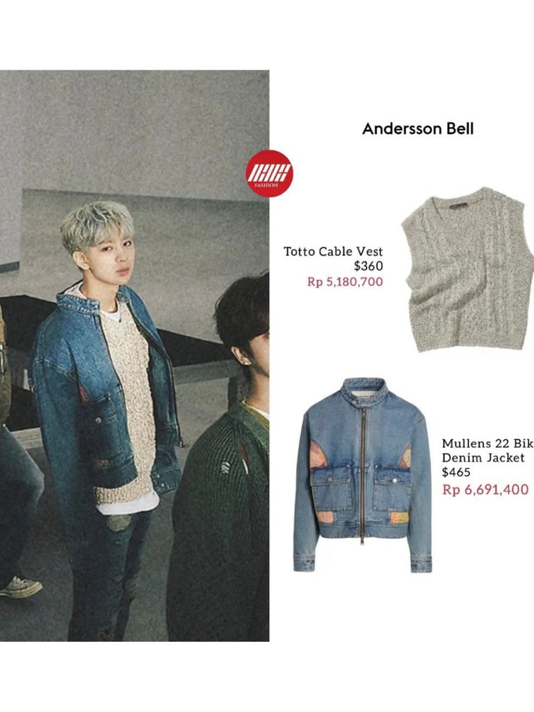 iKON SONG(ソン)22SS Andersson Bell TOTTO CABLE VEST着用