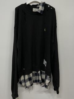 【25SS】レイヤード ニット プルオーバー / LAYERED KNIT PO / ブラック