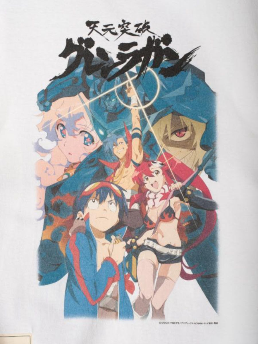 天元突破グレンラガン キービジュアル ティー 半袖 Tシャツ / GURREN LAGANN KEY VISUAL TEE / ホワイト