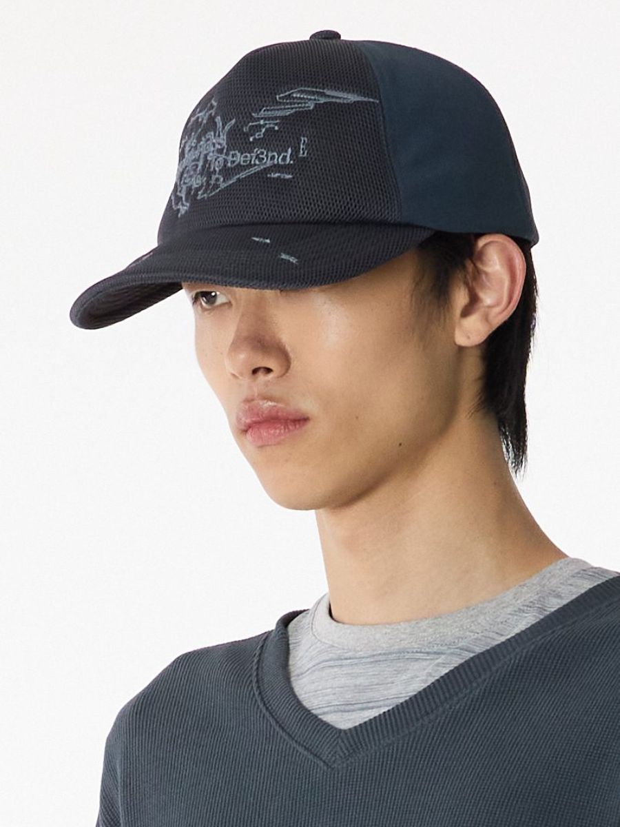 ノイズ メッシュ キャップ メッセージ / NOISE MESH CAP / ブルーチャコール SG27SSACCA003