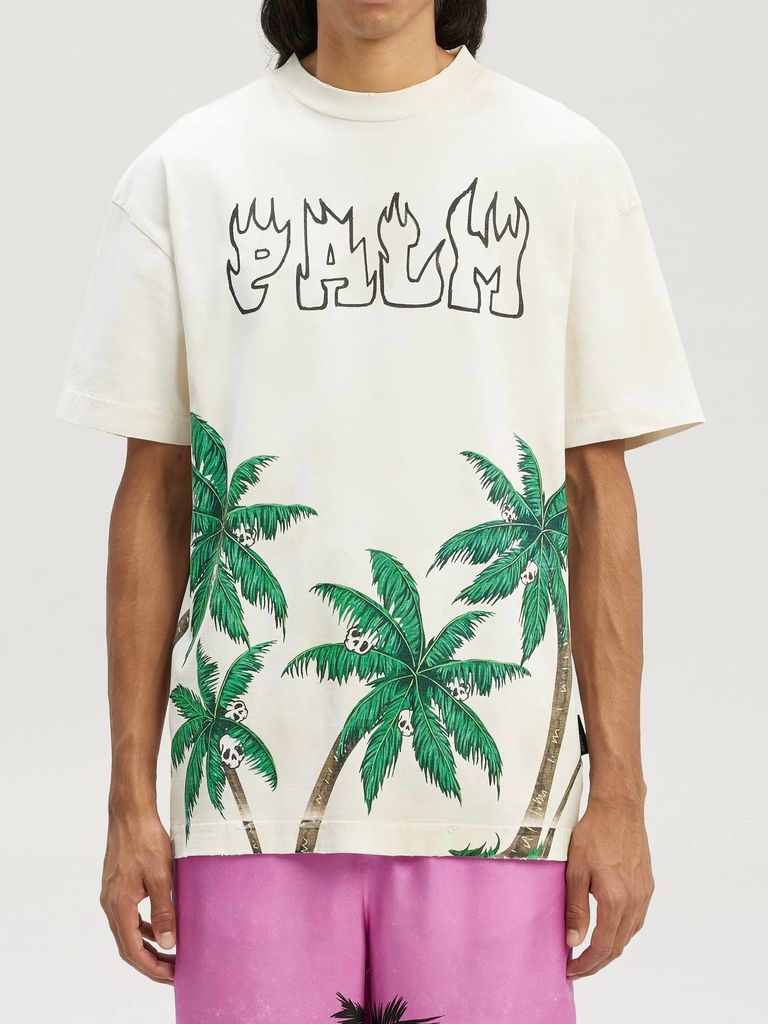 PALM ANGELS - 【23SS】パームツリー&スカル グラフィック Tシャツ 