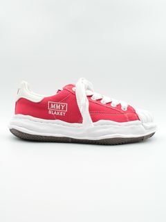 "ブレイキー" キャンバス ローカット スニーカー / BLAKEY LOW OG SOLE CANVAS LOW-TOP SNEAKER / レッド×ホワイト