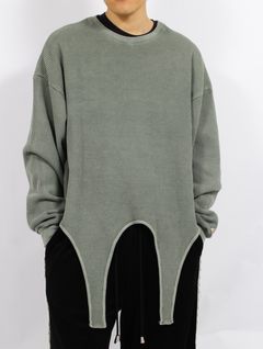 【25SS】ワッフル テール ロングスリーブ トップス / WAFFLE TAIL LONGSLEEVE TOP / オリーブ