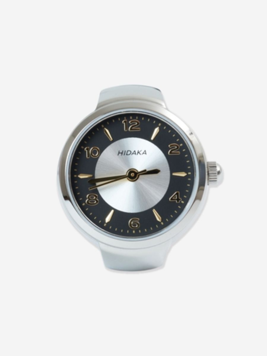 ブルズアイ・リング・ウォッチ 時計リング / BULLSEYE RING WATCH / ブラック×シルバー