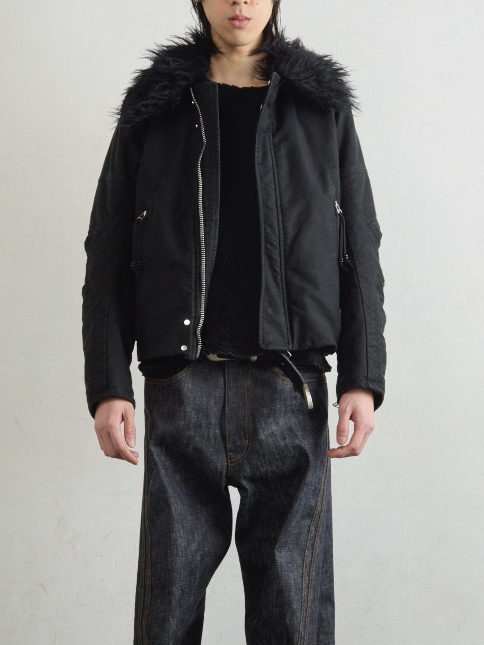 NVRFRGT - 【25AW】 パデッド シェーリング カラー バイカー