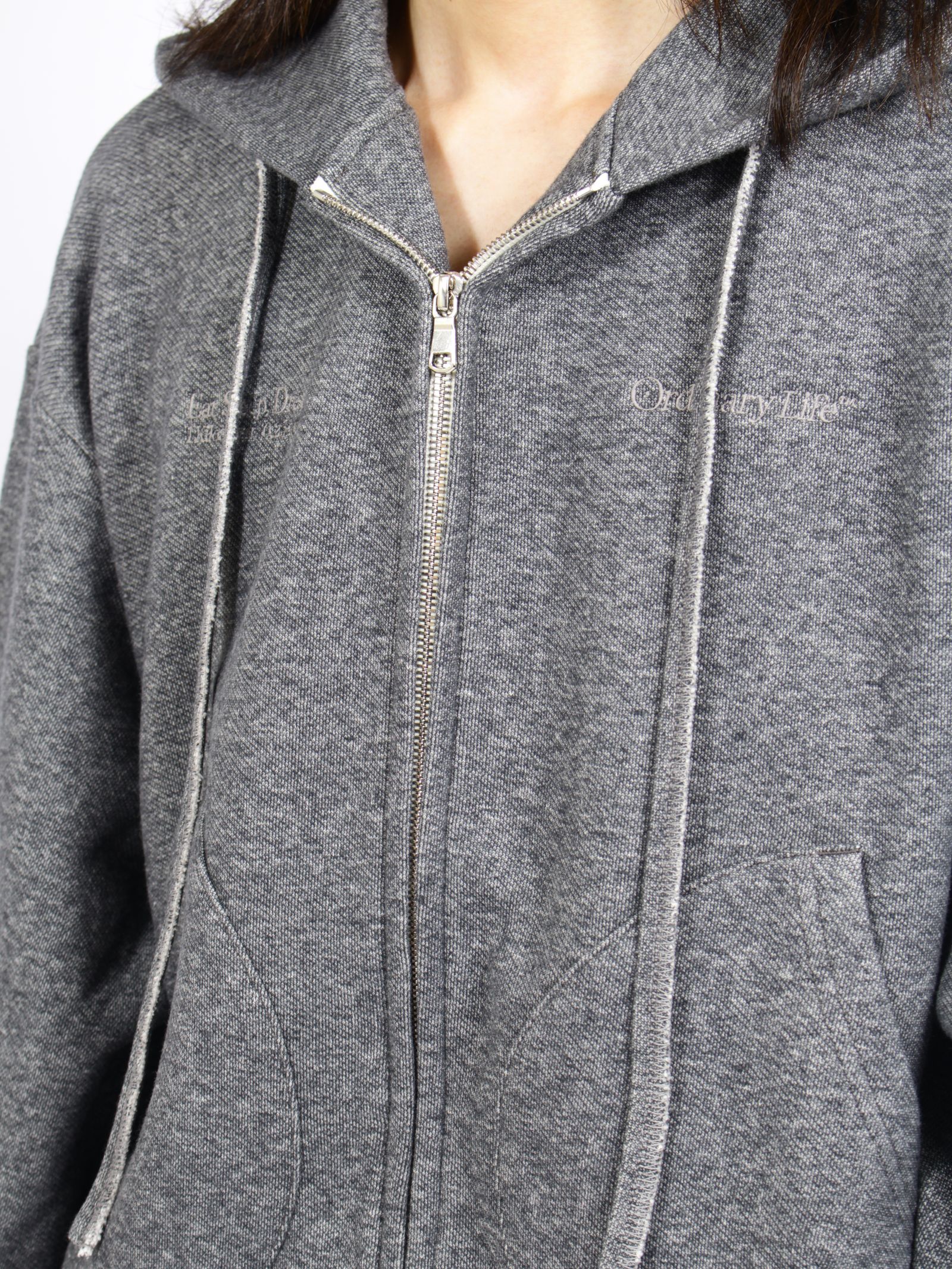 【定番】オーディナリー ホーム オールド スタイル ジップ フーディ / ORDINARY HOME OLD STYLE ZIP HOODIE / チャコール