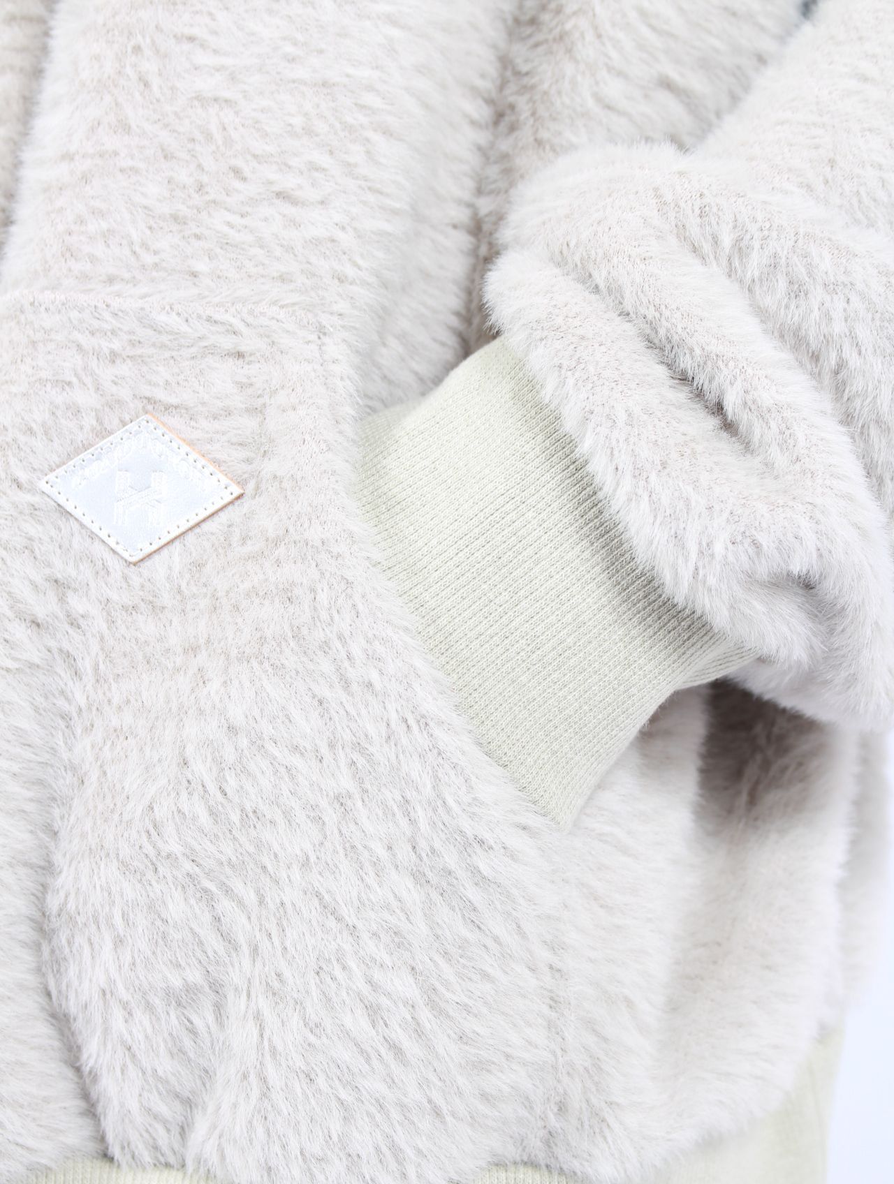 【25AW】テディベア フーデッド セーター シャギー ジップアップ パーカー / TEDDY BEAR HOODED SWEATER / ミント