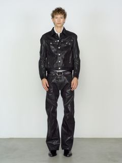 デニム トラッカー ジャケット コーティング Gジャン / DENIM TRUCKER JACKET / FOILED BLACK (ブラック)