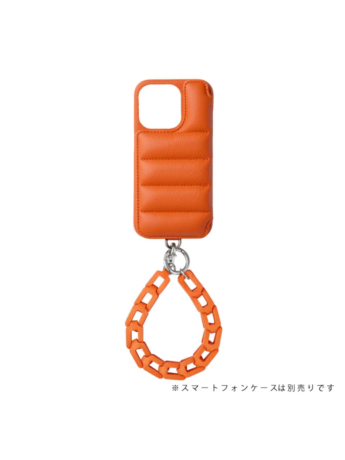 レザーチェーン ハンド ストラップ / HAND STRAP RECTANGLE / オレンジ