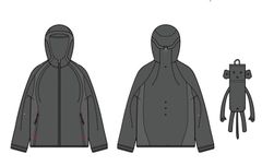 【26AW】シザル パッカブル ジャケット SAN SAN X JIAN YE SIZARU PACKABLE JACKET / チャコール