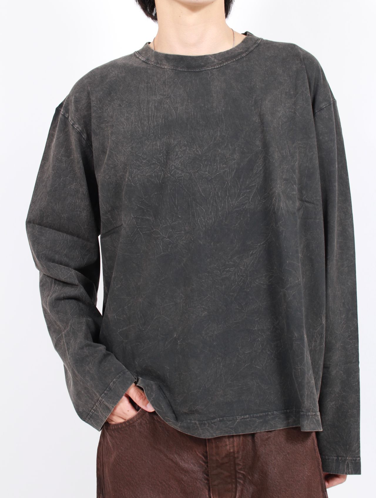 main story■Tシャツ■グレー■8y レイヤードロゴ ロングTシャツ – EGOZARU ONLINE STORE