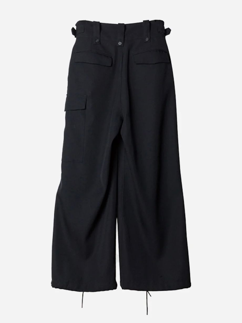 SUBLATIONS - 【24AW】ヘビー ウール ギャバジン グルカ カーゴパンツ / HEAVY WOOL GABARDINE GURKHA  CARGO PANTS .12 / ブラック | STORY