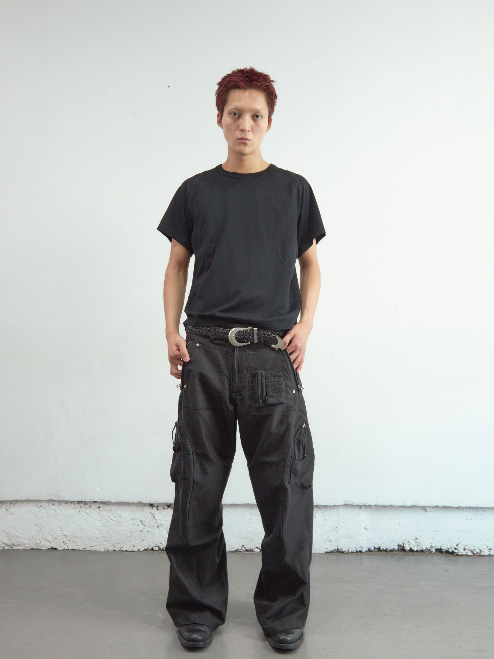 【26SS】 パネルド ハーフスリーブ Tシャツ / PANELLED HALF SLEEVE T-SHIRT / BLACK (ブラック)