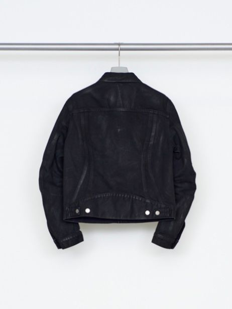 【26AW】デニム トラッカー ジャケットコーティング デニムジャケット / DENIM TRUCKER JACKET / LUSTER COATED BLACK(ブラック)