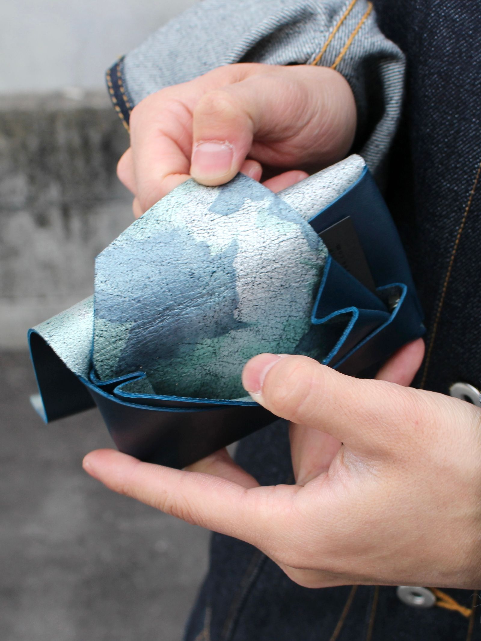 フローラル コインケース / COIN CASE / ネイビー × マルチ