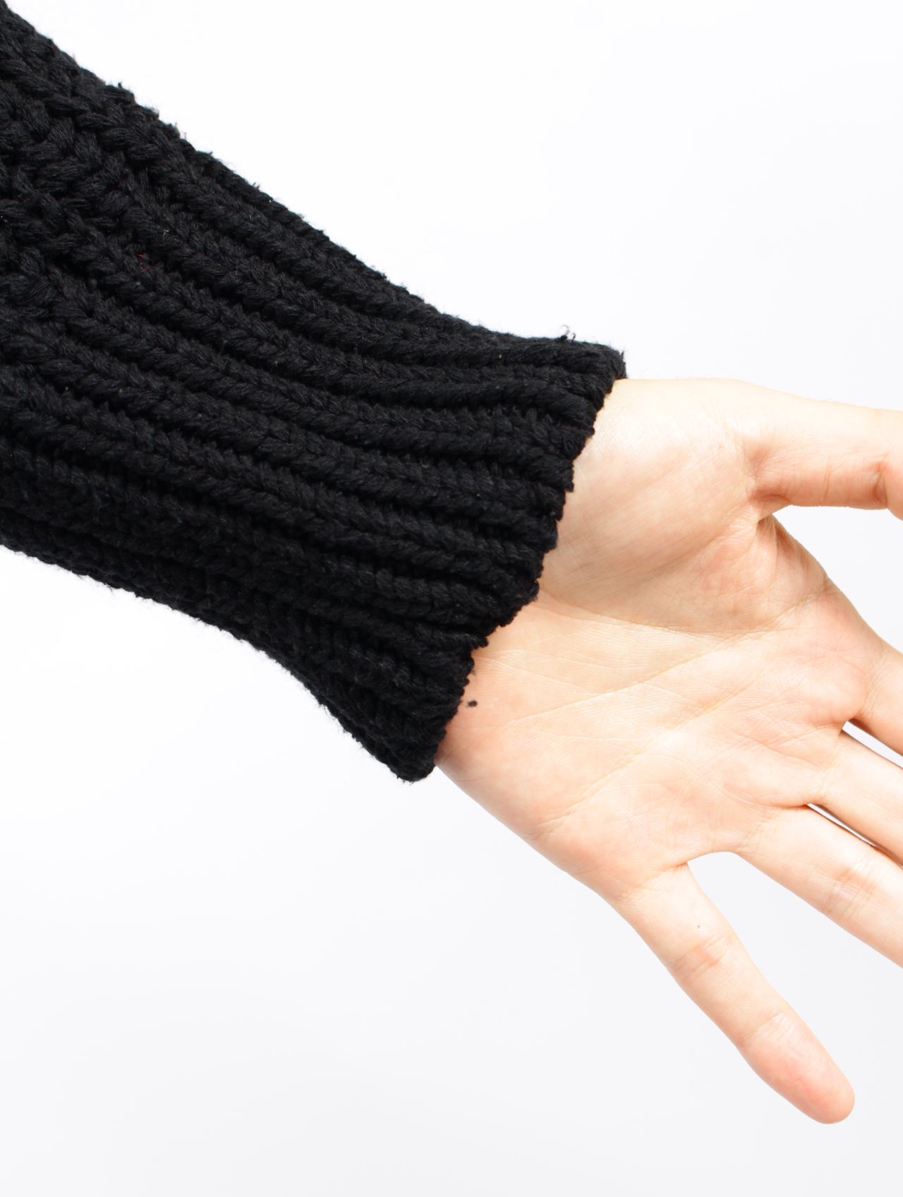 【25AW】シルク ウール ハイゲージ ニット / SILK WOOL KNIT / ブラック