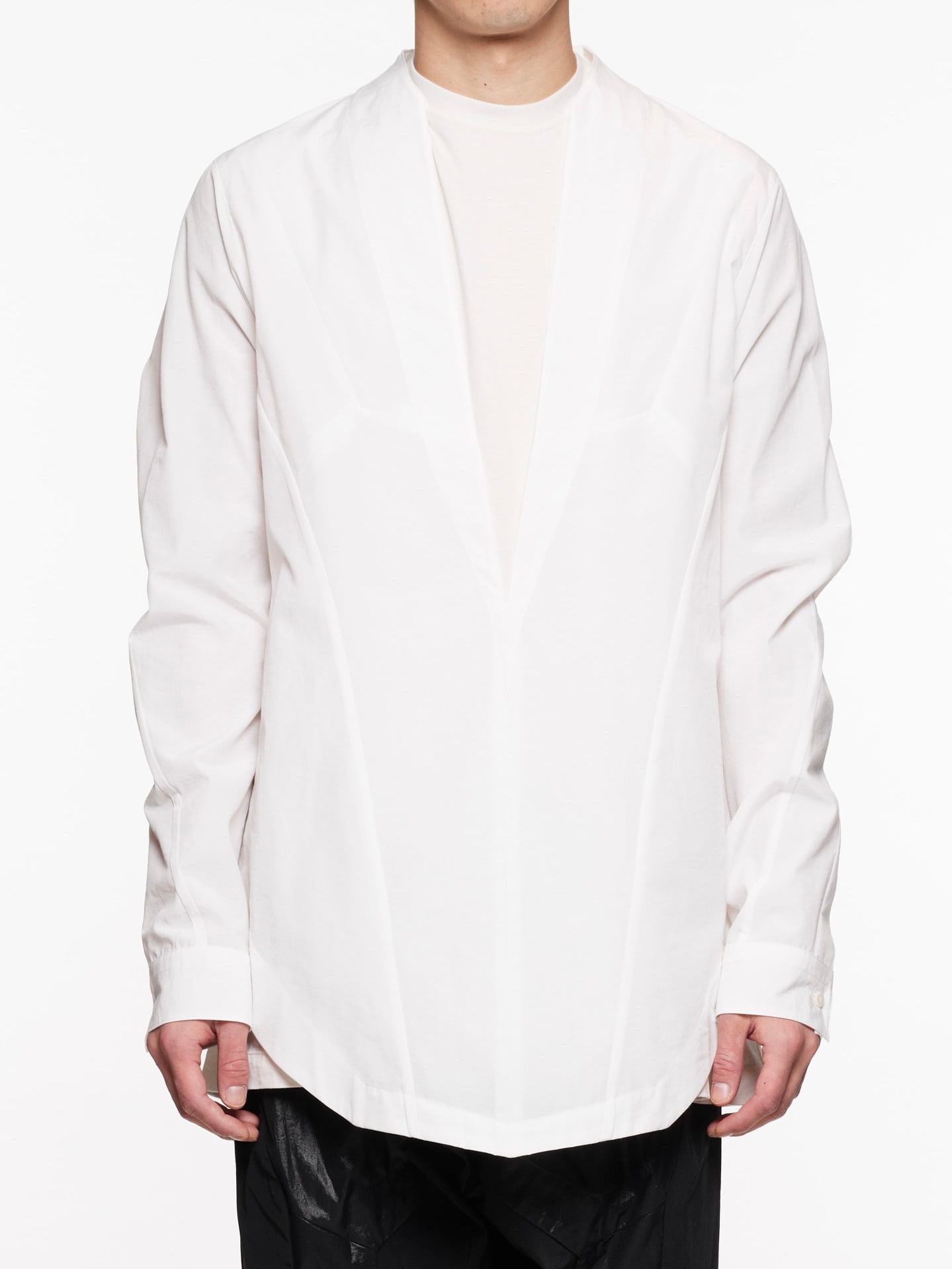 JULIUS - 【23SS】ノーカラー シャツ / SHIRT FOR MALE / ホワイト | STORY