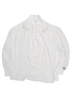 【26SS】3D 刺繍 ボウタイ シャツ / 3D EMBROIDERED BOW TIE SHIRT / ホワイト