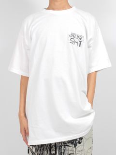 【24AW】ウォッシュ加工 ワンポイントロゴ Tシャツ / WASHED ONE POINT T-SHIRT / ホワイト