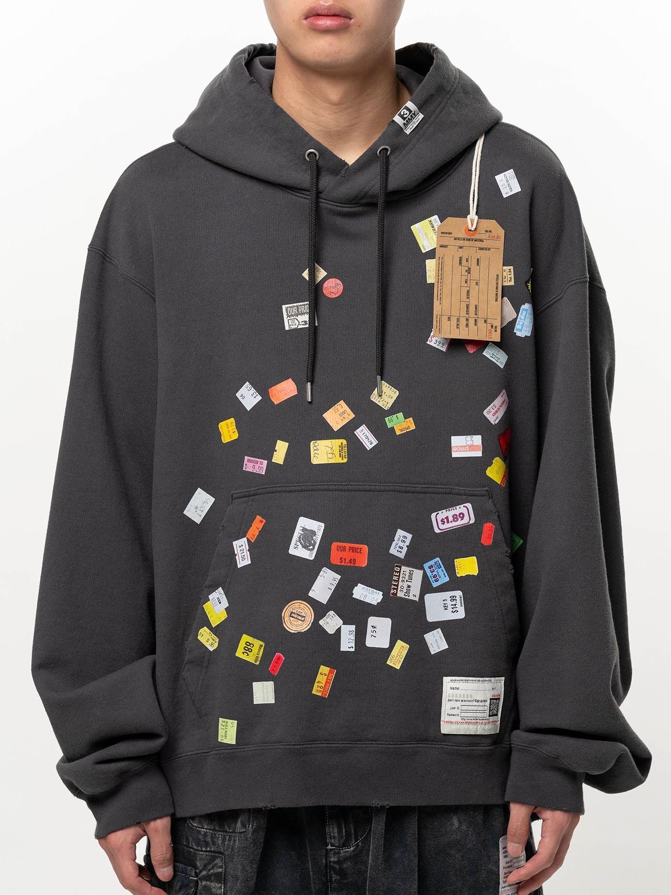 【26AW】プライス ステッカー スウェット フーディー パーカー / PRICE STICKER SWEAT HD / ブラック