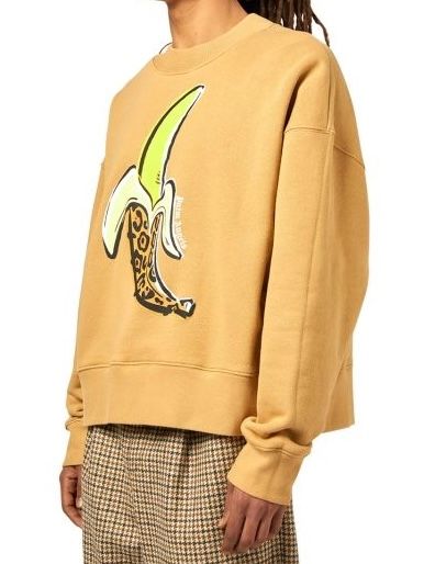 【22AW】フロント プリント オーバーサイズ ロングスリーブTシャツ / BANANA CREW / ナッツイエロー - M - ナッツイエロー 【22AW】フロント プリント オーバーサイズ ロングスリーブTシャツ / BANANA CREW / ナッツイエロー - M - ナッツイエロー