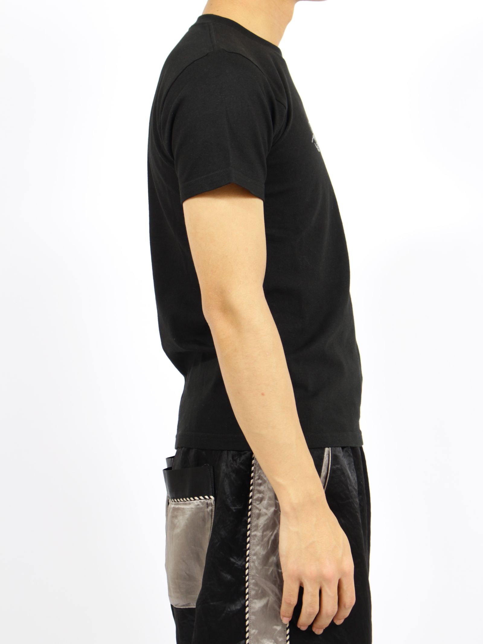 【26SS】ストーン デコレート ハート トライバル ミニ Tシャツ / STONE DECORATED HEART TRIBAL MINI T-SHIRT / ブラック