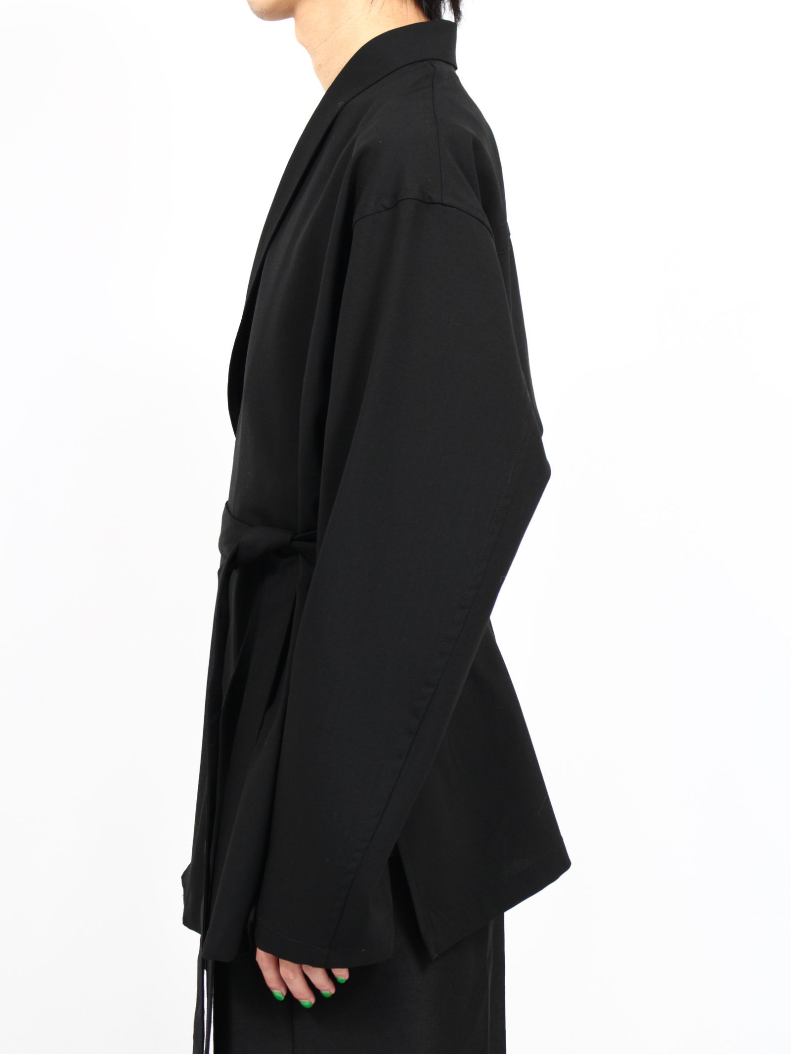 【25SS】ウール ジュードー ガウン ジャケット / WOOL JUDO GOWN JACKET / ブラック
