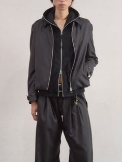 【26SS】ショート ジップ アップ ジャケット / SHORT ZIP UP JACKET / ブラック