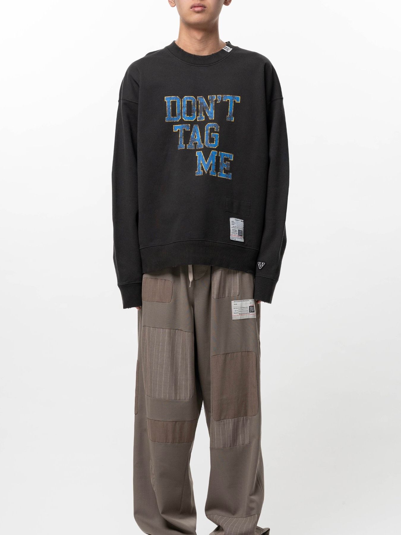 【26SS】ドント タグ ミー プリント スウェットシャツ 長袖カットソー / DON'T TAG ME PRINTED PULLOVER / ブラック